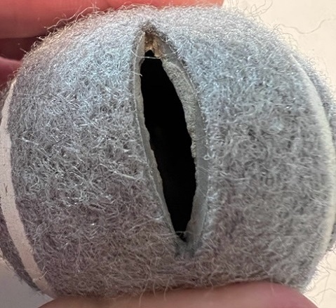 Gray new cut tennis ball for classroom furniture